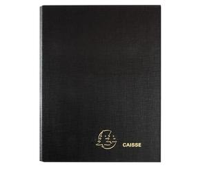 Exacompta - Réf. 38970E - 1 classeur vide pour feuillets mobiles Perpétuel de Caisse - Dépenses et recettes - Format 16 x 24 cm - Noir