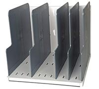 Exacompta - Réf. 390740D - Trieur vertical MODULOTOP avec 5 intercalaires - Pour tri du courrier ou documents A4+ - Dimensions : Profondeur 30 x largeur 29 x hauteur 25,5 cm - coloris gris lumière