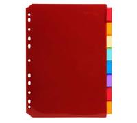 Exacompta 10x Intercalaires PP transparent couleurs A4 8 pos assort 3908E