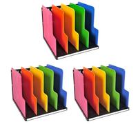 Exacompta - Réf. 390914D - Trieur vertical MODULOTOP avec 5 intercalaires - Pour tri du courrier ou documents A4+ - Dimensions : Profondeur 30 x largeur 29 x hauteur 25,5 cm - coloris noir/arlequin