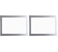 Exacompta - Ref. 39100E - 1 pochette aimantée Cadre d'affichage magnétique en PVC - Porte Document, photo, notes, règlements, instructions, porte, mur … - Format à classer A5 - bordure cadre argent