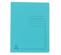 Exacompta - Réf. 39986E - 1 chemise à lamelle imprimée Iderama en carte lustrée 355 g/m² - chemise certifiée FSC - dimensions 24 x 32 cm pour documents format A4 - couleur turquoise