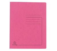 Exacompta - Réf. 39987E - 1 chemise à lamelle imprimée Iderama en carte lustrée pelliculée 355 g/m² - chemise certifiée FSC - dimensions 24 x 32 cm pour documents format A4 - couleur rose