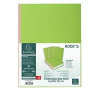 Chemise dossier à soufflet carte Exacompta 24 x 32 cm vert - Paquet de 10