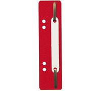 Exacompta - Réf. 426003B - Paquet de 250 fixe-dossiers à lamelle - Pour relier des documents perforés A4 - Double perforation 60 et 80 mm pour classeurs et classeurs à levier - Couleur rouge