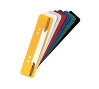 Exacompta – Fixe-dossiers lamelles 426025B – Paquet 250 PP A4, double perfor. 60/80, 10 couleurs