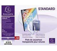 Couverture de reliure Exacompta PVC 20/100 transparente incolore A3 - Paquet de 100
