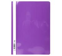 Exacompta - Réf. 439718B - Paquet de 25 Chemises de présentation à lamelles - couverture en PVC qualité standard - étiquette sur toute la hauteur de la chemise - lamelles en métal - couleur violet