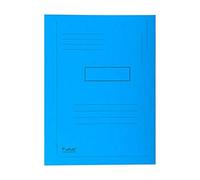 Exacompta 50x Chemise imprimée à 2 rabats 290g/m2 24x32cm Bleu vif 445006E