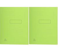 Exacompta - Réf. 445013E - 1 chemise imprimée avec 2 rabats Forever® 290 g/m² - chemise 100% recy et certifiée Ange Bleu - dimensions 24 x 32 cm pour format A4 - couleur vert vif (Lot de 2)