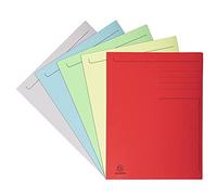 Exacompta - Réf. 448000E - Paquet de 10 chemises rigides imprimées avec 3 rabats Forever® 280 g/m² - 100% recy s et certifiées Ange Bleu - Dimensions 24 x 32cm pour format A4-5 couleurs assorties