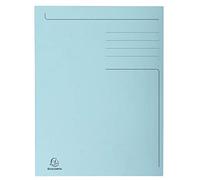 Exacompta Chemises rigides imprimées Forever® 3 rabats 280 g/m² 24,5x35 cm Paquet de 50 Bleu clair