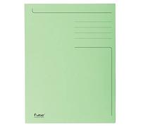 Exacompta - Réf. 449013E - Paquet de 50 chemises rigides imprimées avec 3 rabats Forever® 280 g/m² - 100% recy s et certifiées Ange Bleu - dimensions 24,5x35 cm pour format folio - couleur vert pré