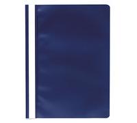 Exacompta - Réf. 449207B - Paquet de 25 chemises de présentation à lamelles - couverture en PP qualité standard - étiquette sur toute la hauteur de la chemise - lamelles en métal - couleur bleu