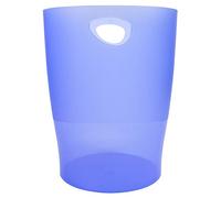 Exacompta - Réf. 45310D - Lot de 8 corbeilles à papier, poubelles ECOBIN avec poignées - Volume 15 litres - Pour le bureau comme en Home office - Dimensions 26,3x26,3x33,5 cm - translucide bleu glacé