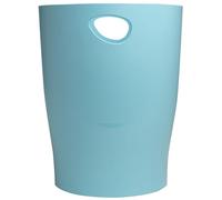 Exacompta - Réf. 45333D - Lot de 8 corbeilles à papier, poubelles ECOBIN Skandi avec poignées - Volume 15 litres - Dimensions 26,3 x 26,3 x 33,5 cm - Pour bureau ou maison - Couleur Bleu Givré