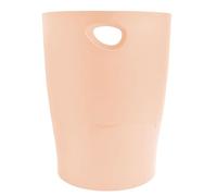 EXACOMPTA - Réf. 45361D - Carton de 8 Corbeilles à Papier avec Poignées ECOBIN Aquarel - Grande Capacité 15 Litres - Dimensions 26,3 x 26,3 x 33,5 cm - pour Bureau ou Maison - Corail