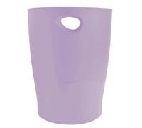 EXACOMPTA - Réf. 45364D - Carton de 8 Corbeilles à Papier avec Poignées ECOBIN Aquarel - Grande Capacité 15 Litres - Dimensions 26,3 x 26,3 x 33,5 cm - pour Bureau ou Maison - Mauve