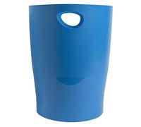 Exacompta - Réf. 45384D - 1 corbeille à papier, poubelle ECOBIN BeeBlue avec poignées - Volume 15 litres - Dimensions 26,3 x 26,3 x 33,5 cm - Pour bureau ou maison - couleur turquoise