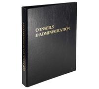 Exacompta - Réf. 46230E - 1 classeur juridique écononomique noir CONSEILS D'ADMINISTRATION - 4 anneaux, couverture plastique - Dimensions 32x26cm - livré avec recharge 100 feuillets vierges numérotés