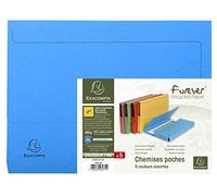 Paquet de 5 chemises poche coloris vifs Forever® - 24,5x32,5cm - Couleurs assorties