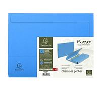 Exacompta 10x 10 chemises poche coloris vifs Forever 24x32cm Bleu clair 46972E