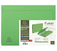 Paquet de 10 chemises poche coloris vifs Forever - 24x32cm - Vert vif