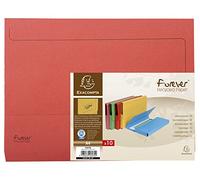 Exacompta 10x 10 chemises poche coloris vifs Forever 24x32cm Rouge 46975E