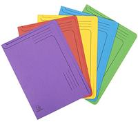 Exacompta - Réf. 48000E - Carton de 40 chemises coin imprimées Forever® 290g/m2 - chemises 100% recy s et certifiées Ange Bleu - dimensions 22x31 cm pour format A4 - 5 couleurs assorties