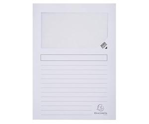 Exacompta - Réf. 50000E - Carton de 400 chemises à fenêtre Forever® 120 g/m² - couleurs vives - chemises 100% recy s et certifiées Ange Bleu - dim 22 x 31 cm - couleurs assorties