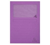 Exacompta - Réf. 50101E - Carton de 400 chemises à fenêtre Forever® 120 g/m² - couleurs vives - chemises 100% recyclées et certifiées Ange Bleu - dim 22 x 31 cm pour format A4 - lilas