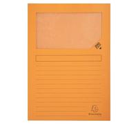 Exacompta - Réf. 50104E - Carton de 400 chemises à fenêtre Forever® 120 g/m² - couleurs vives - chemises 100% recy s et certifiées Ange Bleu - dim 22 x 31 cm pour A4 - couleur orange