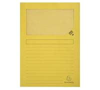 Exacompta - Réf. 50109E - Carton de 400 chemises à fenêtre Forever® 120 g/m² - couleurs vives - chemises 100% recyclées et certifiées Ange Bleu - dim 22 x 31 cm pour A4 - couleur jaune