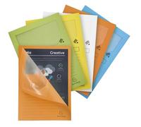 EXACOMPTA Paquet de 25 chemises à fenêtre Forever 130g/m2 - coloris pastel assortis - 22x31cm - Couleurs assorties