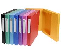 Exacompta - Réf. 50300E - PACK de 5 boîtes de classement à élastiques Exabox - en carte lustrée 600g/m2 - Dos 2,5 cm - dim 25 x 33 cm - pour documents A4-5 couleurs aléatoires - livrées montées