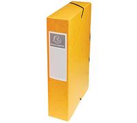 Boîte classement exacompta exabox carte lustrée 7/10e a4+ 25x33cm dos 6cm coloris jaune