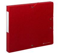 Exacompta - Réf. 50705E - 1 boite de classement avec élastiques Scotten - en carte lustrée gaufrée 600g/m2 - dos 2,5 cm - dimensions 25 x 33 cm - pour documents A4 - couleur rouge - livrée montée