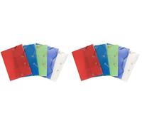Exacompta - Réf. 50889E - 1 chemise à élastiques Chromaline pour format pocket - pochette 3 rabats - en polypropylène - dimensions 12 x 16 cm pour documents au format A6 - couleur aléatoire (Lot de 2)