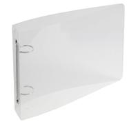 Exacompta - Réf. 51091E - Carton de 10 classeurs semi-rigides pour fiches bristols - 2 anneaux ronds 25mm - Dos 35mm - Dimensions extérieures : 16,5 x 24cm - Cristal
