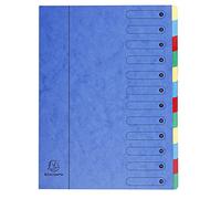 Trieur extensible Harmonika sans élastique fenêtres imprimées 12 compartiments - A4 - Bleu