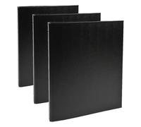 Exacompta - réf. 51151SE - 1 Classeur rigide rembordé PP - 4 anneaux ronds diamètre 15 mm - Dos 20 mm - Dimensions extérieures : 32 x 25,6 cm - Format à classer A4 - Coloris : noir (Lot de 3)