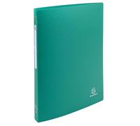 Exacompta - Réf. 51183E - Carton de 20 classeurs souples avec étiquette OPAK - 4 anneaux ronds 15 mm - Dos 20 mm - Dimensions extérieures : 32 x 25 cm - Format à classer A4 - Vert foncé