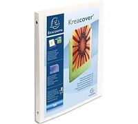 Exacompta - Réf. 51189E - 1 classeur PP souple opaque personnalisable 1 poche - 4 anneaux ronds 15 mm - Dos 20mm - Dimensions extérieures : 32 x 25 cm - Format à classer A4 - Coloris blanc