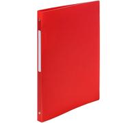 Exacompta - réf. 51195E - 1 Classeur souple avec étiquette OPAK - 4 anneaux ronds diamètre 15 mm - Dos 20 mm - Dimensions extérieures : 32 x 25 cm - Format à classer A4 - Coloris : rouge