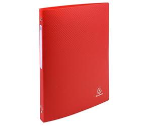 Exacompta - Réf. 51195E - Carton de 20 classeurs souples avec étiquette OPAK - 4 anneaux ronds 15 mm - Dos 20 mm - Dimensions extérieures : 32 x 25 cm - Format à classer A4 - Rouge