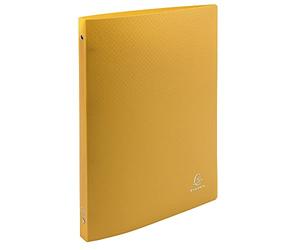 Exacompta - réf. 51196E - 1 classeur souple OPAK - 4 anneaux ronds diamètre 15 mm - Dos 20 mm - Dimensions extérieures : 32 x 25 cm - Format à classer A4 - Coloris : jaune
