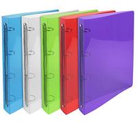 Exacompta 20x Classeur 4 anneaux 30 mm PP Crystal A4 maxi assort. 51298E