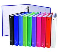 Exacompta 20x Classeur rembordé PP 4 anneaux 30mm A4 Couleurs assorties 51330E