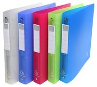 Classeur 4 anneaux plastifié Exacompta Chromaline A4 Maxi - Dos 3 cm coloris assortis