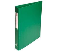 Exacompta - réf. 51383E - Carton de 10 classeurs rembordés PP - 4 anneaux ronds diamètre 25 mm - Dos 40 mm - Dimensions extérieures : 32 x 25,5 cm - Format à classer A4 - Coloris : vert